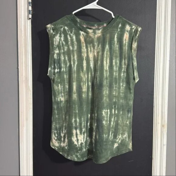 Pilcro (Anthropologie) Tie Dye Rolled Sleeve Cotton Tee Size: S Length: 25” - Picture 3 of 7